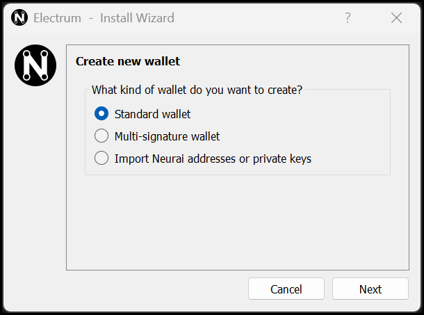 Wallet file naming step