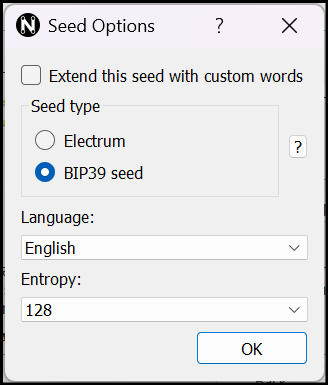 Seed type options