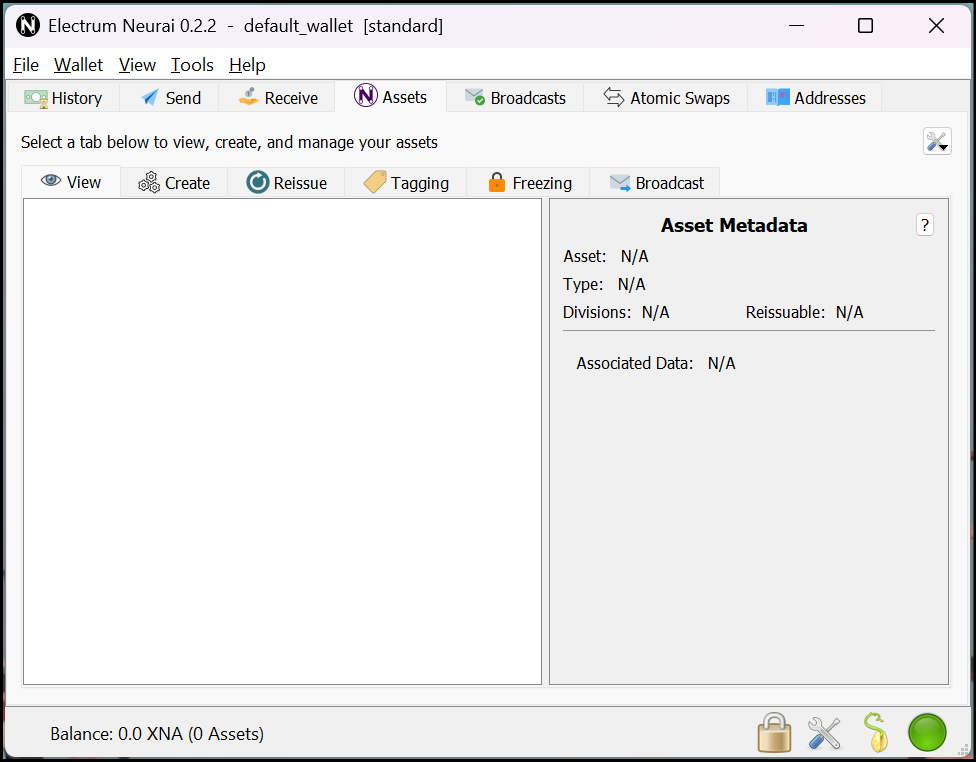 Transaction and asset overview