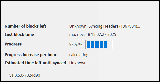 Initial blockchain synchronization