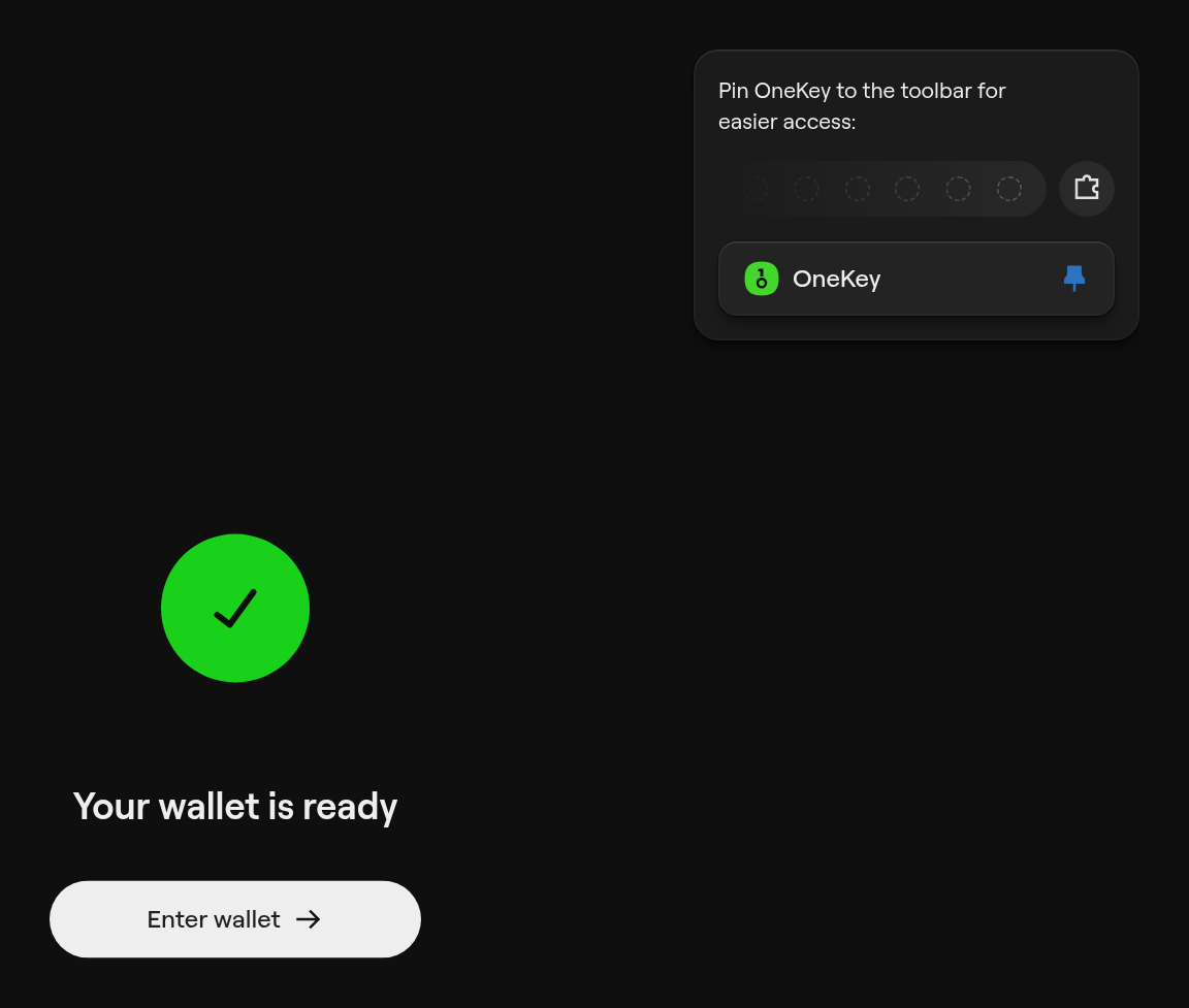 Your wallet is ready